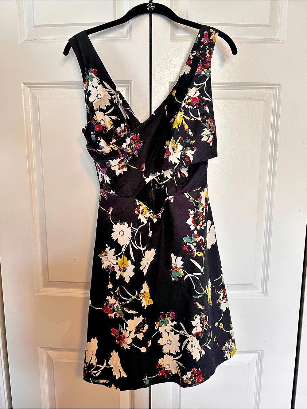 Jessica Simpson Floral Mini Dress in Black Size Medium